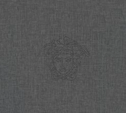 Versace Home Tapeten Panel Medusa Leinen Anthrazit 32950-4