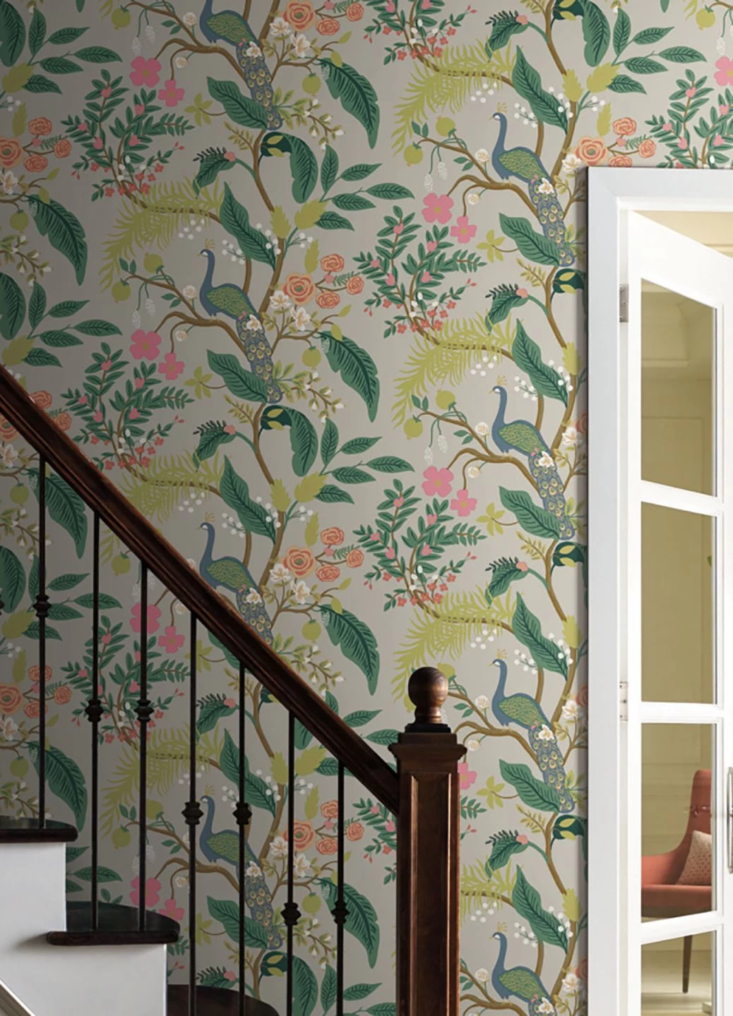 Tapete Peacock Tree Hellgrün 1 Tapete Peacock Tree Hellgrün