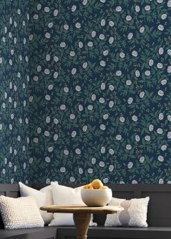 Tapete Peonies Dunkelblau -Berühmt Tapeten Geschäft Peonies B 790171 2880x1440