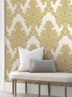 Tapete Pineapple Damask Perlgold -Berühmt Tapeten Geschäft Pineapple Damask C 790412 2880x1440