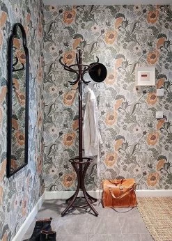 Tapete Soria Hellmoosgrau -Berühmt Tapeten Geschäft Soria D 485003 2880x1440