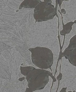 Tapete Vlies Floral Glanz-Effekt Grau Marburg 57944