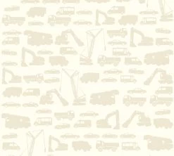 A.S. Creation Tapete Kinder Bagger Autos Trucks Creme Beige 35815-3