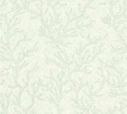 Versace Home Tapete Korallen Grün Weiß Glanz 34497-3