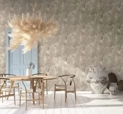 Tapete Vlies Bananenblätter Beige Creme Metallic 31625 -Berühmt Tapeten Geschäft Tapete Vlies Bananenblaetter beige creme metallic 31625 63201856