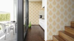 Tapete Vlies Architects Paper Barock Creme Glanz 95981-1 -Berühmt Tapeten Geschäft Tapete Vlies Barock Strukturiert weiss Metallic 2