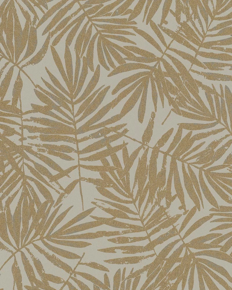 Tapete Vlies Blätter Braun-grau Metallic 31316 1 Tapete Vlies Blätter Braun-grau Metallic 31316