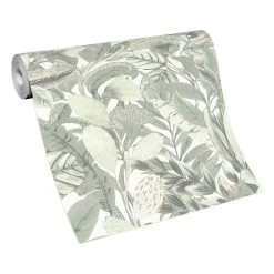 Tapete Vlies ELLE Blumen Floral Grün Weiß 10202-07 -Berühmt Tapeten Geschäft Tapete Vlies ELLE Blumen Floral gruen weiss 10202 07 63210327 4