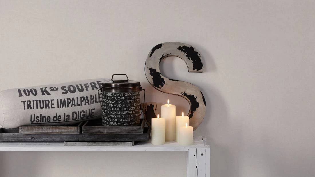 Tapete Vlies Einfarbig Barock Cremegrau 36720-3 2 Tapete Vlies Einfarbig Barock Cremegrau 36720-3 – Bild 2