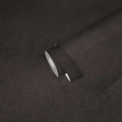 Tapete Vlies Einfarbig Struktur Schwarz Glitzer 38197-5