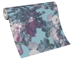 Tapete Vlies Elle Floral Rosen Blau Glitzer 10153-18 -Berühmt Tapeten Geschäft Tapete Vlies Elle Floral Rosen blau Glitzer 10153 18 63207006