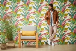 Tapete Vlies Floral Blätter Grün Rot Weiß 37862-1 -Berühmt Tapeten Geschäft Tapete Vlies Floral Blaetter gruen rot weiss 37862 1 63206696 3