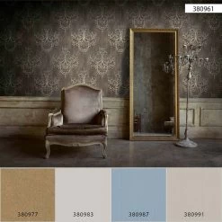 Tapete Vlies Ornamente Barock Braun Blau Weiss 38096-1 -Berühmt Tapeten Geschäft Tapete Vlies Ornamente Barock braun blau weiss 38096 1 63209837 2