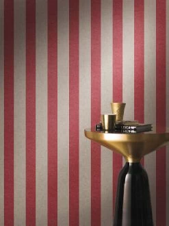Tapete Vlies Rasch Gestreift Graubeige Rot 802740 -Berühmt Tapeten Geschäft Tapete Vlies Rasch Gestreift graubeige rot Via T 2