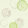 Tapete Vlies Rasch Kreise Prego Weiß Grün Glanz 489453