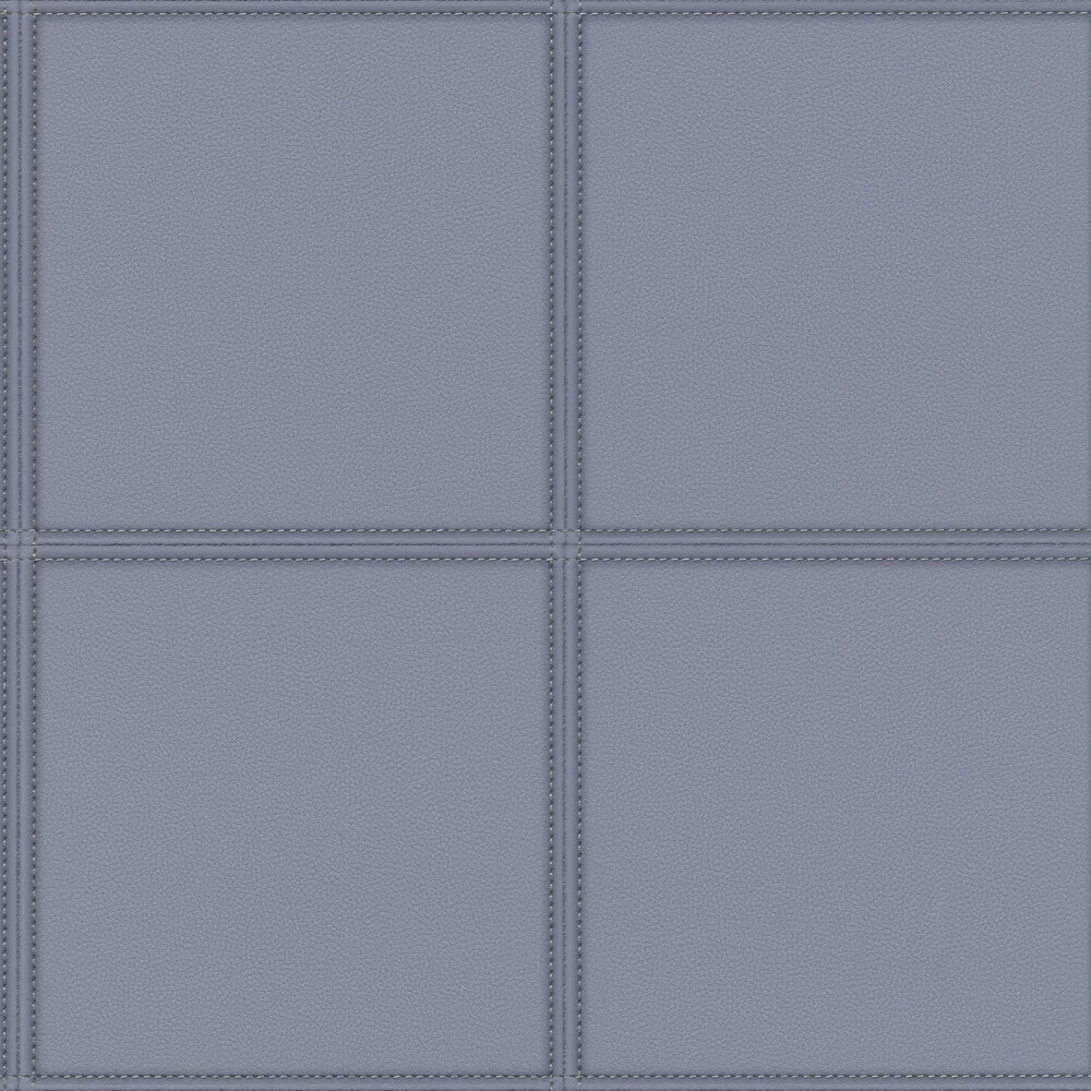 Tapete Vlies Rasch Leder-Optik Kariert Grau-blau 419047 2 Tapete Vlies Rasch Leder-Optik Kariert Grau-blau 419047 – Bild 2