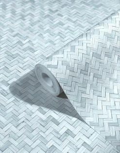 Tapete Vlies Rattan Bast Holz Grau-blau 33312 8 Tapete Vlies Rattan Bast Holz Grau-blau 33312 -Berühmt Tapeten Geschäft Tapete Vlies Rattan Bast Holz grau blau 33312 63210598 2