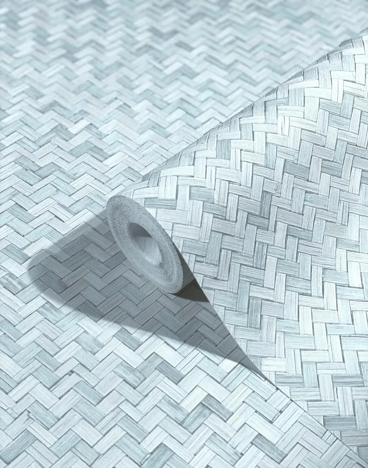 Tapete Vlies Rattan Bast Holz Grau-blau 33312 4 Tapete Vlies Rattan Bast Holz Grau-blau 33312 – Bild 4