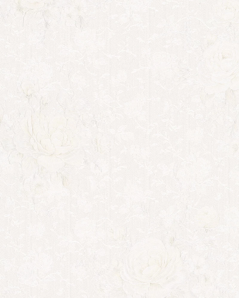 Vliestapete Rosen Blüten Weiß Cremegrau Glanz 30616 1 Vliestapete Rosen Blüten Weiß Cremegrau Glanz 30616