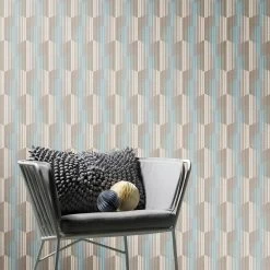 Tapete Vlies Streifen Grafik Braun Türkis Beige 10247-18 -Berühmt Tapeten Geschäft Tapete Vlies Streifen Grafik braun tuerkis beige 10247 18 63209971 5