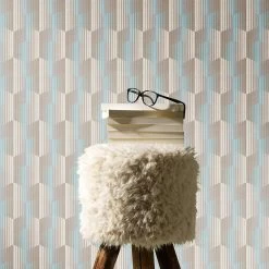 Tapete Vlies Streifen Grafik Braun Türkis Beige 10247-18 -Berühmt Tapeten Geschäft Tapete Vlies Streifen Grafik braun tuerkis beige 10247 18 63209971 6