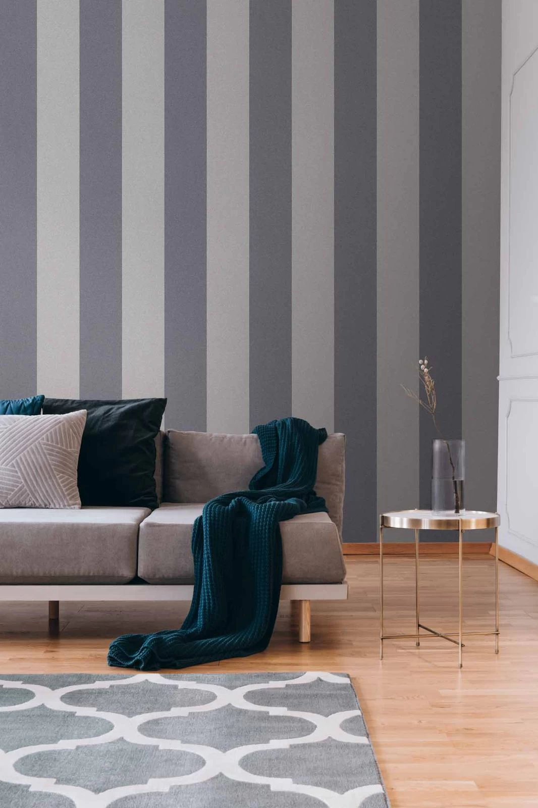 A.S. Creation Tapete Vlies Dunkelgrau Streifen 37554-5 | 375545 5 A.S. Creation Tapete Vlies Dunkelgrau Streifen 37554-5 | 375545 – Bild 5