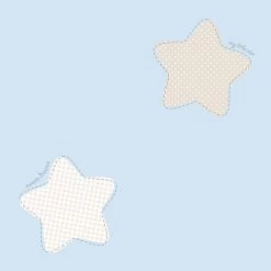 Kindertapete Papier Sterne Groß Blau Weiß Grau 202241