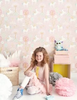 Tapete True Unicorns Zartrosa -Berühmt Tapeten Geschäft True Unicorns C 389182 2880x1440