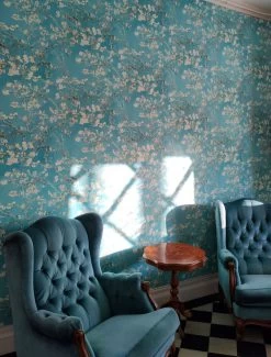 Tapete VanGogh Blossom Türkis -Berühmt Tapeten Geschäft VanGogh Blossom Q 450462 2880x1440