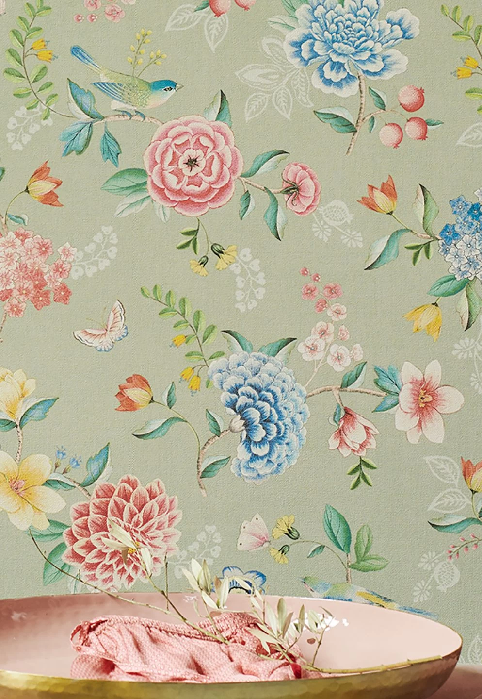 Tapete Vanity Pastellgrün 1 Tapete Vanity Pastellgrün