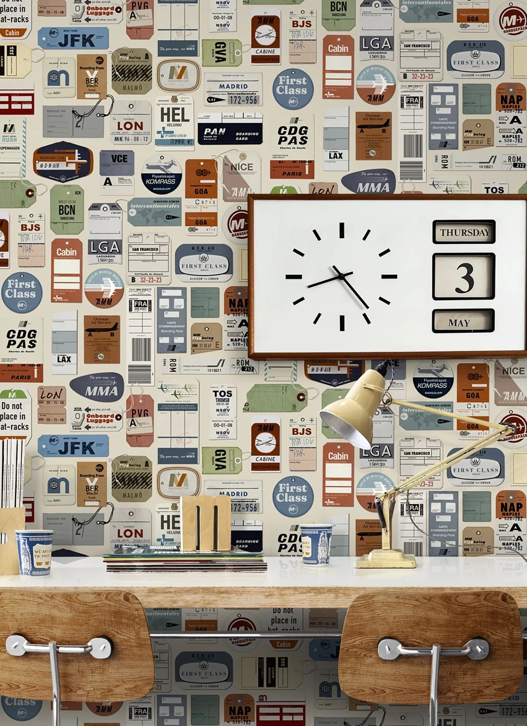 Tapete Vintage Air Travel Eierschale 4 Tapete Vintage Air Travel Eierschale – Bild 4