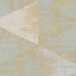 A.S. Creation Tapete Vlies Blau Gold Dreieck Vintage 383531 AS Geo Effect
