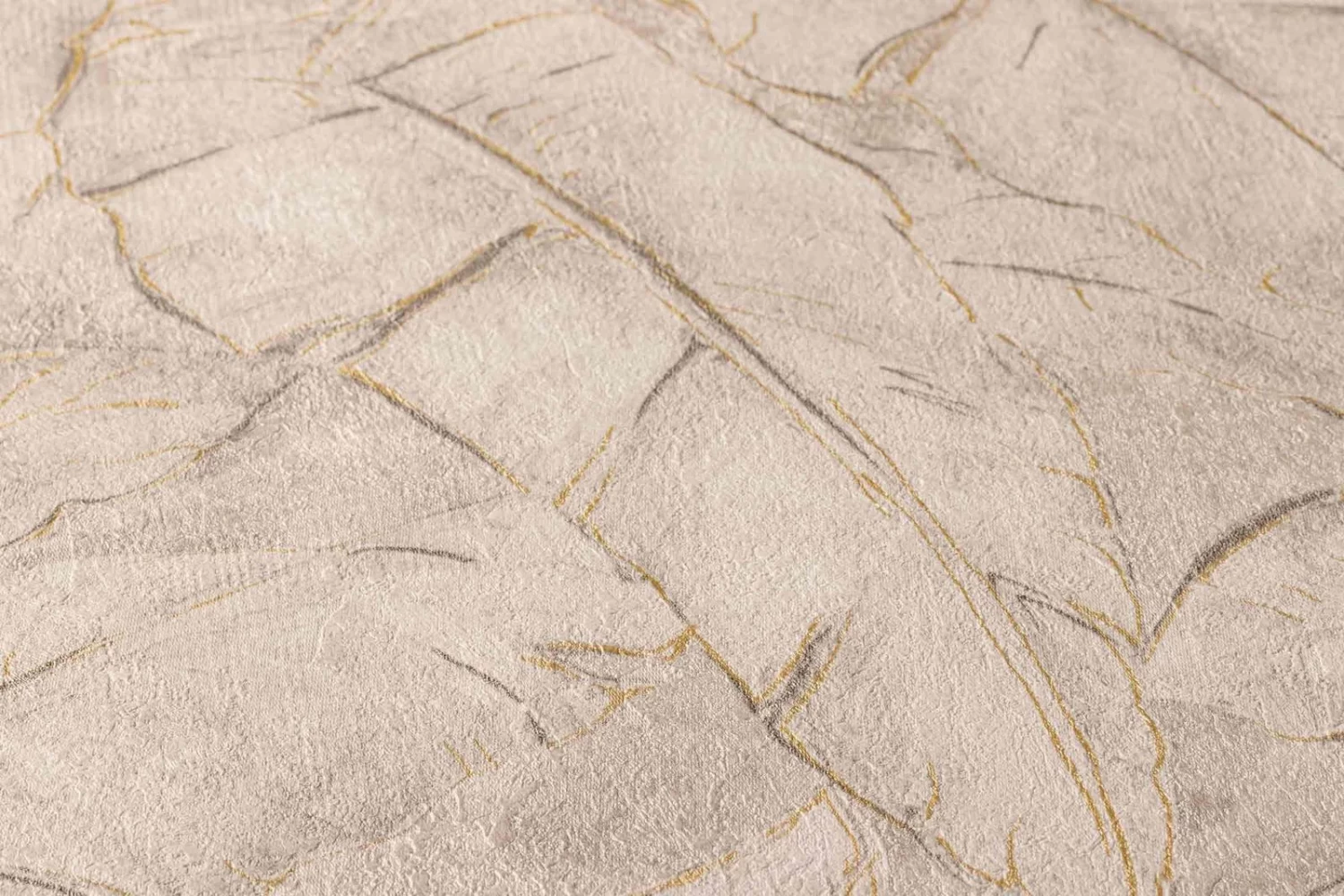 Vliestapete Blätter Tropisch Taupe Gold Glanz 36927-5 2 Vliestapete Blätter Tropisch Taupe Gold Glanz 36927-5 – Bild 2