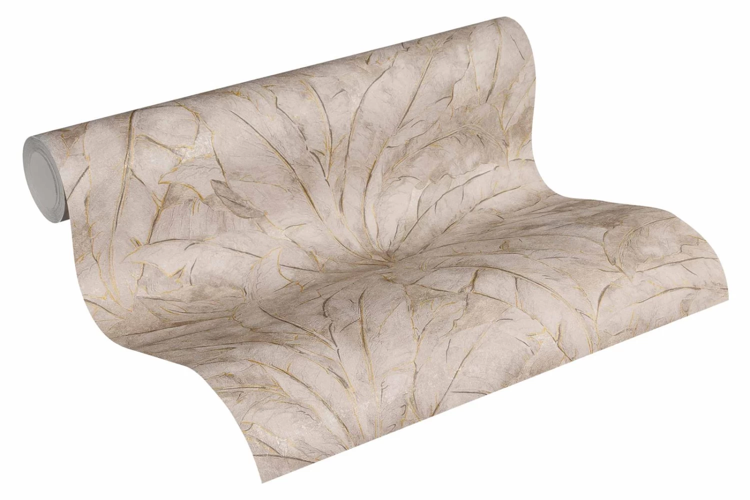 Vliestapete Blätter Tropisch Taupe Gold Glanz 36927-5 3 Vliestapete Blätter Tropisch Taupe Gold Glanz 36927-5 – Bild 3