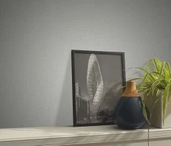 Vliestapete Struktur Uni Erismann 10108-29 Silber