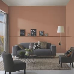 Vliestapete Elle Strukturiert Uni Rot Braun 10335-48