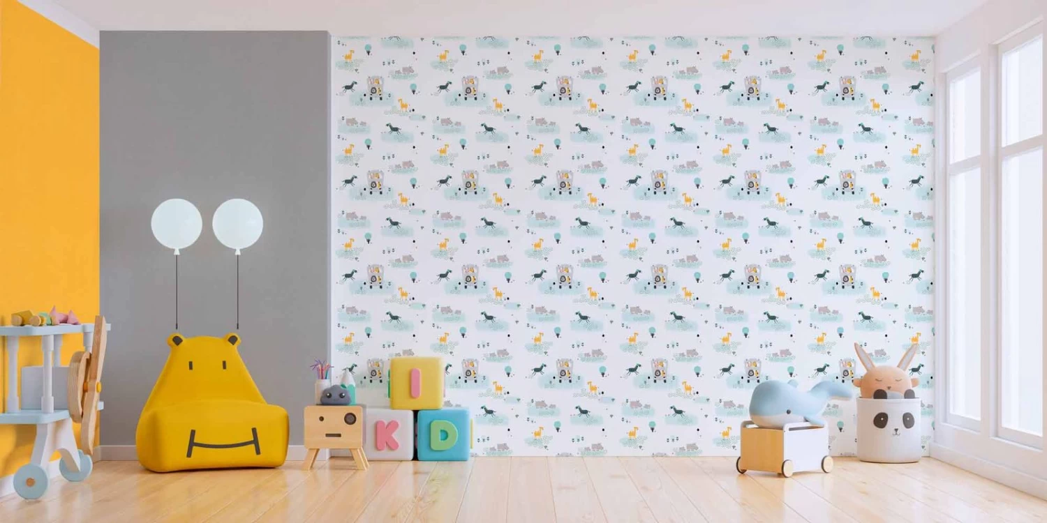 A.S. Creation Vliestapete Kinder Tiere Bus Safari Bunt Weiß 38114-1 4 A.S. Creation Vliestapete Kinder Tiere Bus Safari Bunt Weiß 38114-1 – Bild 4