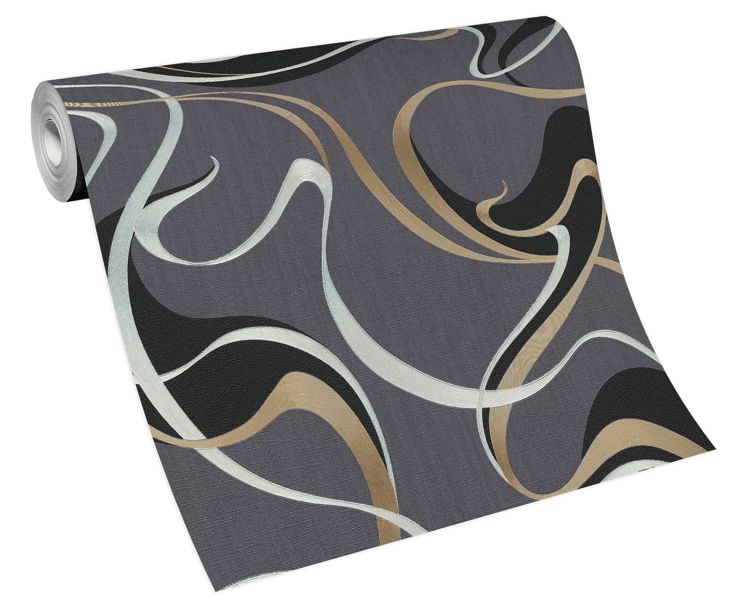 Vliestapete Schnörkel Erismann 10105-15 Grau Gold Silber 3 Vliestapete Schnörkel Erismann 10105-15 Grau Gold Silber – Bild 3