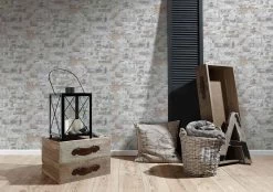 Vliestapete Steinmauer Vintage Grau Orange 36929-2 -Berühmt Tapeten Geschäft Vliestapete Steinmauer Vintage grau orange 36929 2 191372 1