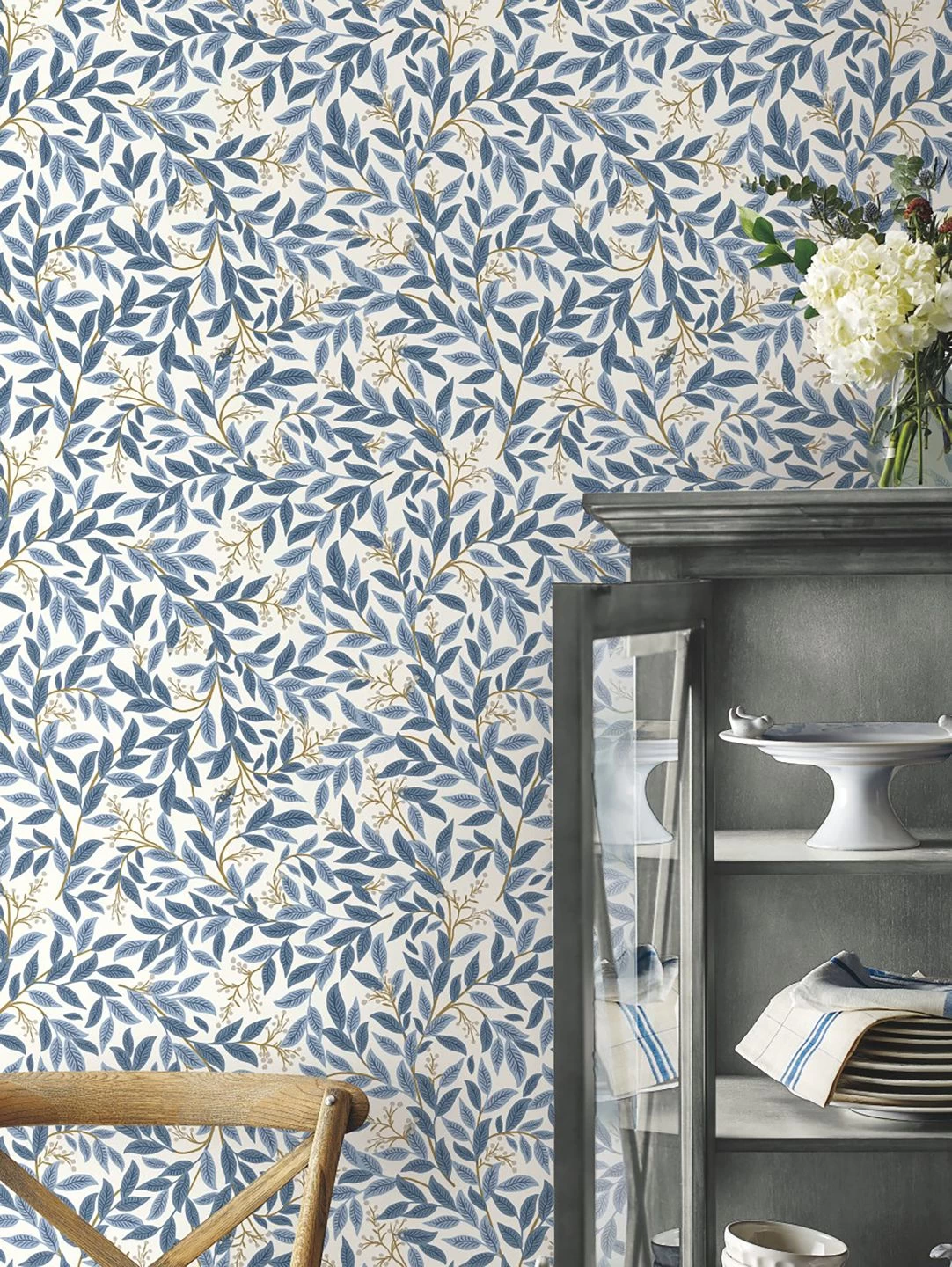 Selbstklebende Tapete Willowberry Azurblau 3 Selbstklebende Tapete Willowberry Azurblau – Bild 3