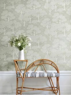 Tapete Woodland Schilfgrün -Berühmt Tapeten Geschäft Woodland B 975132 2880x1440