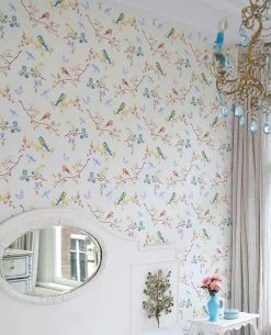 Tapete Audrey Cremeweiss Perlglanz